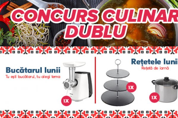 DUBLU CONCURS CULINAR: Bucatarul lunii si Retetele lunii