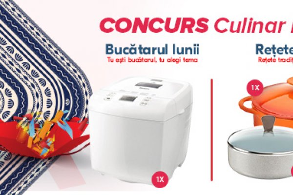 DUBLU CONCURS CULINAR: Bucatarul lunii si Retetele lunii