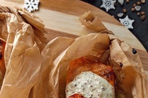 Somon cu sos de muștar la Airfryer Bosch