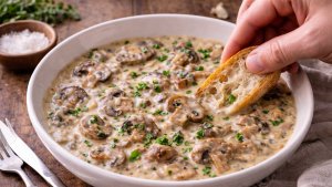 Ciulama de ciuperci  cremoasa