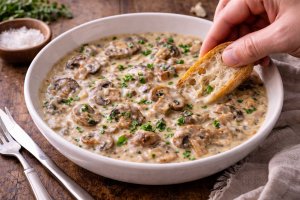 Ciulama de ciuperci  cremoasa