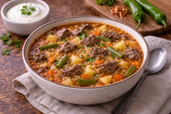 Ciorbita de vacuta cu legume - o mancare satioasa