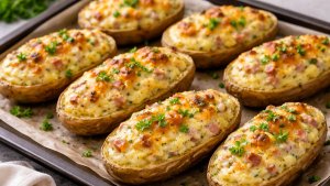 Cartofi umpluti la cuptor – aperitiv gustos si usor de facut